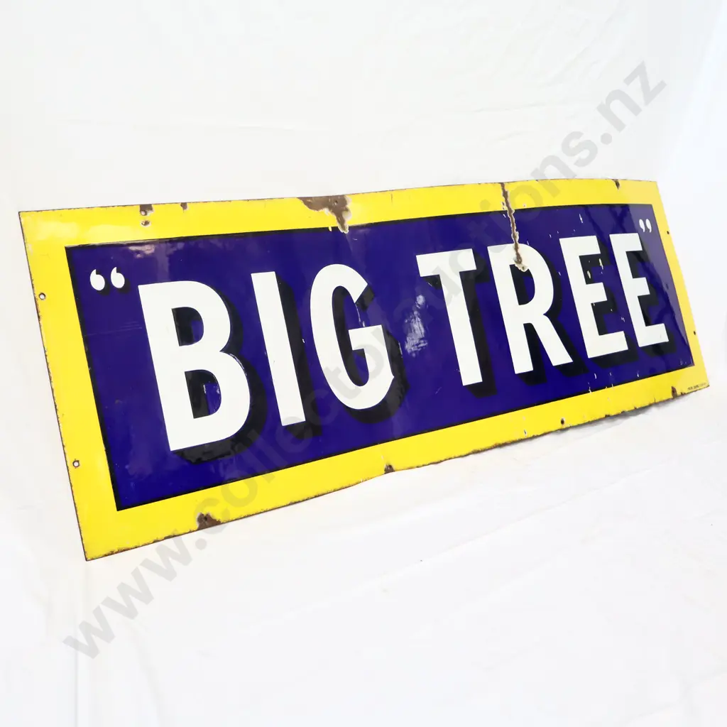 Big Tree Enamel Sign Image 1++