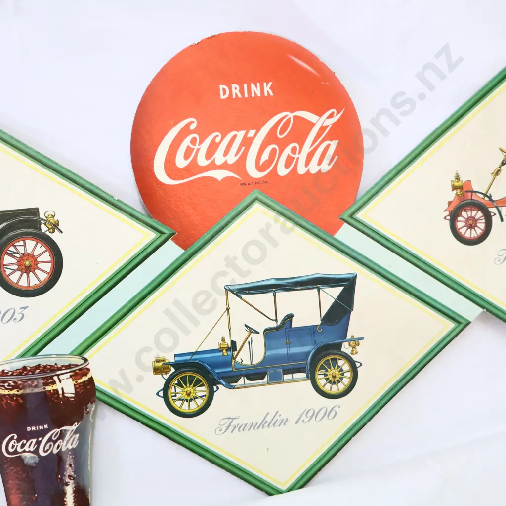 Coca Cola Sign with Brass Era Cars Image 1++