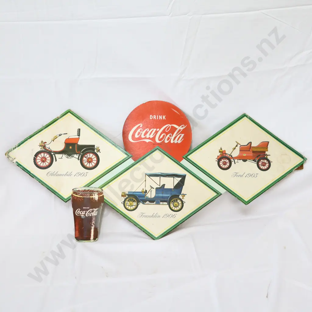 Coca Cola Sign with Brass Era Cars Image 1++