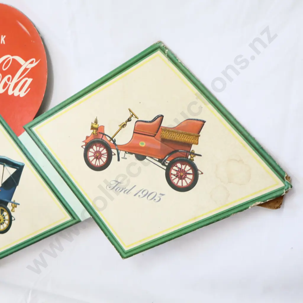 Coca Cola Sign with Brass Era Cars Image 1++