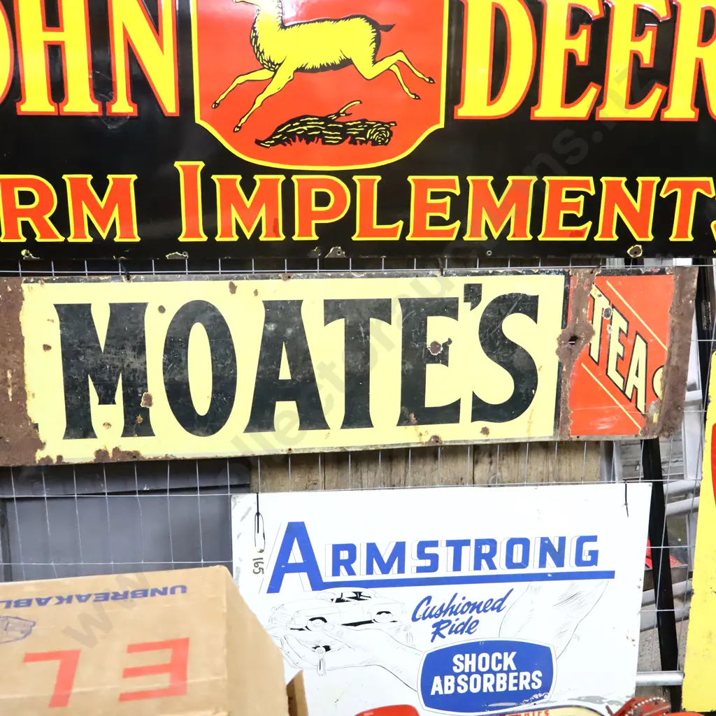 LARGE Nelson Moates Enamel Sign Image 1++