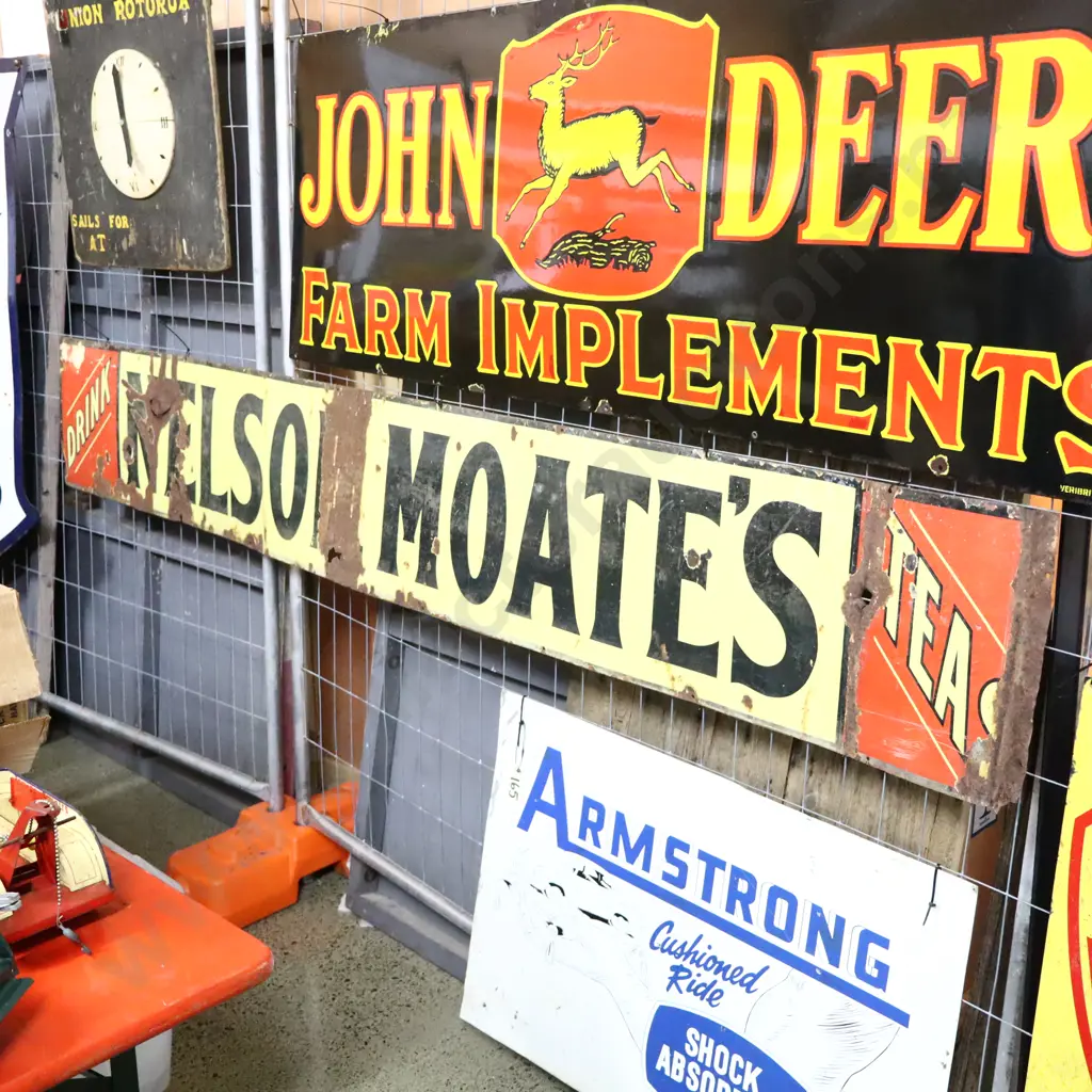 LARGE Nelson Moates Enamel Sign Image 1++