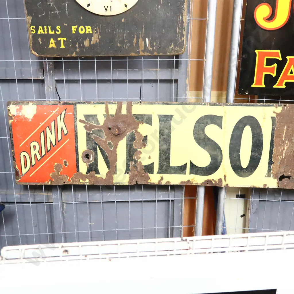 LARGE Nelson Moates Enamel Sign Image 1++
