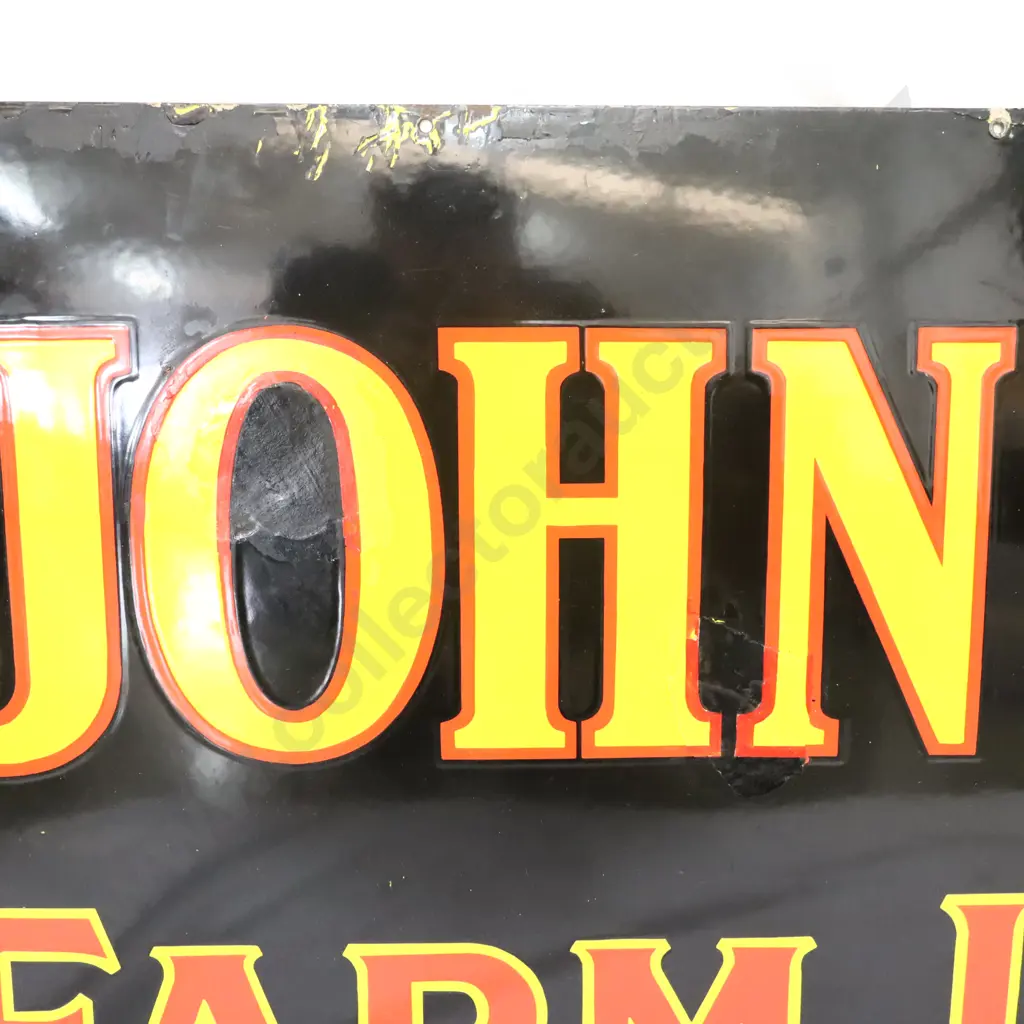 LARGE John Deere Enamel Sign Image 1++