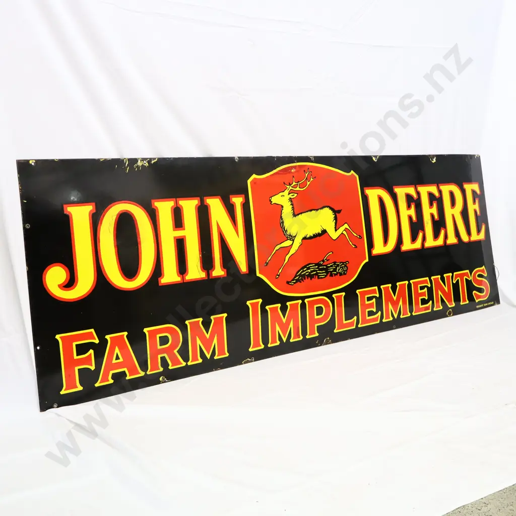 LARGE John Deere Enamel Sign Image 1++