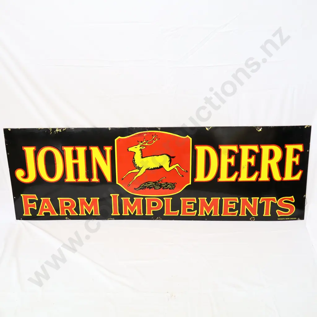 LARGE John Deere Enamel Sign Image 1++