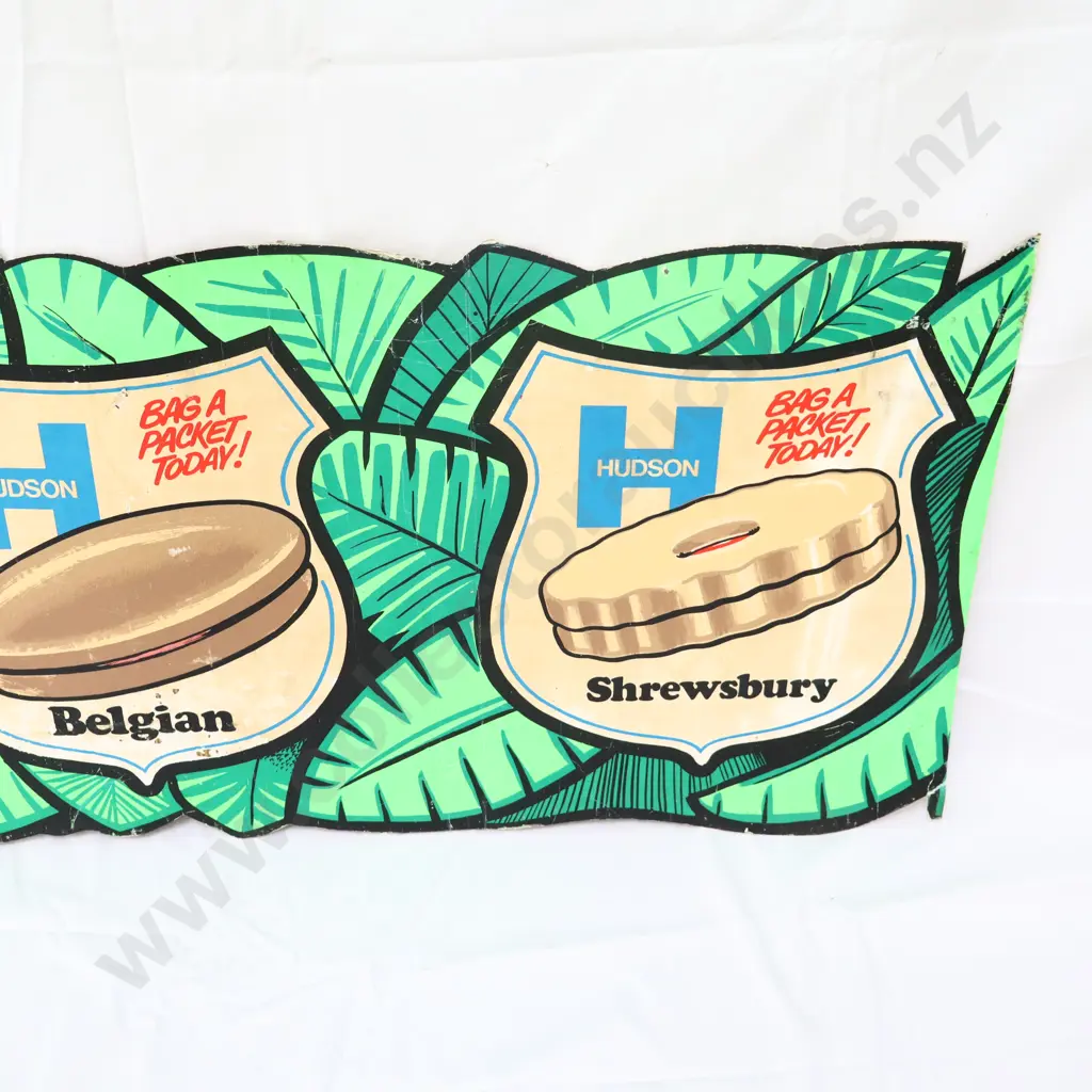 Hudon Biscuits Carboard Sign Image 1++