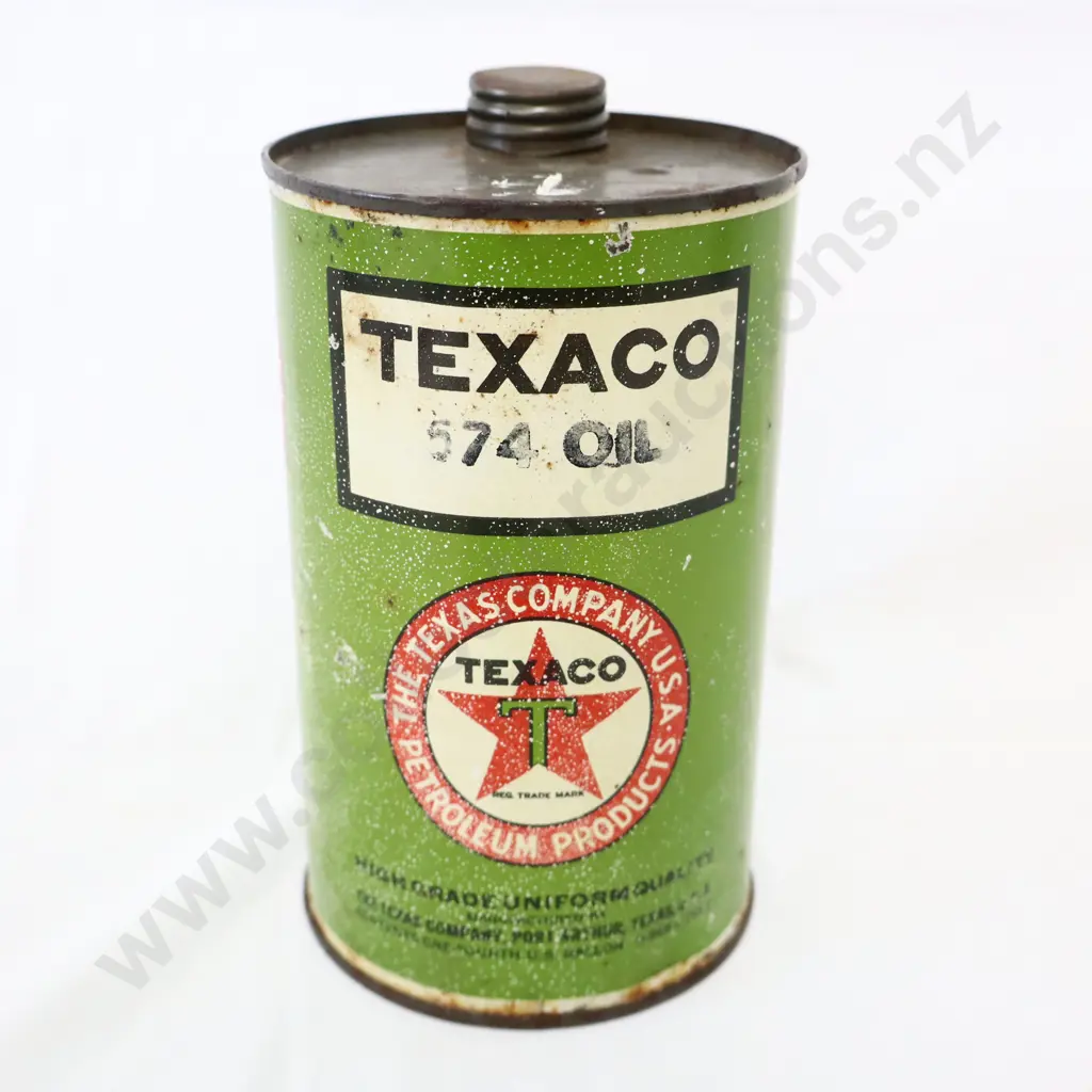 Texaco Oil Tin 574 Oil Image 1++