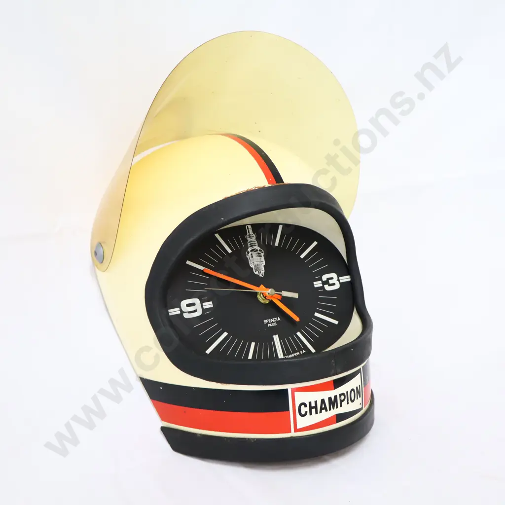 Champion Spark Plugs Helmet Clock Image 1++