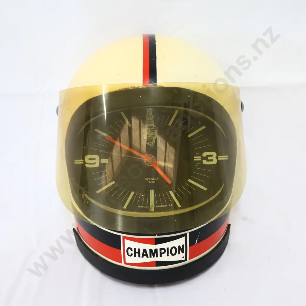 Champion Spark Plugs Helmet Clock Image 1++