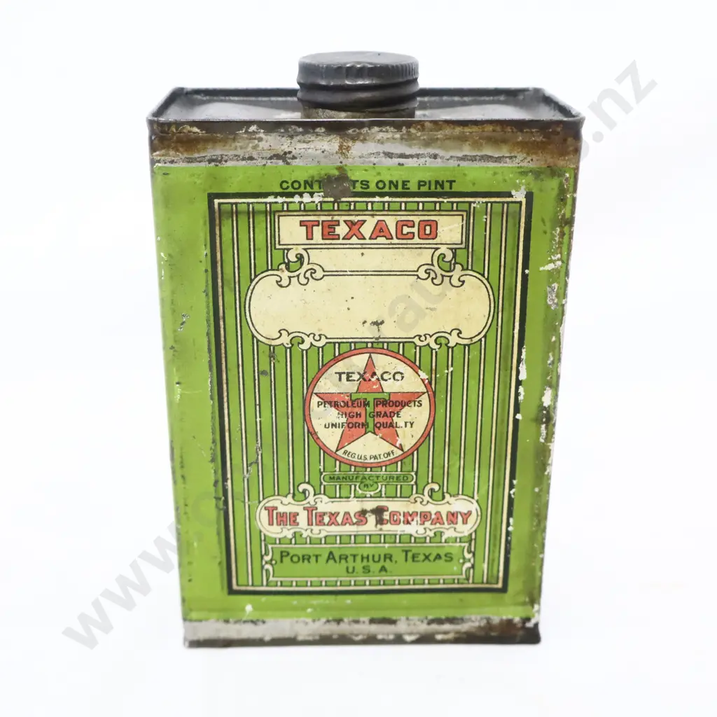 EARLY Texaco Oil Tin Image 1++