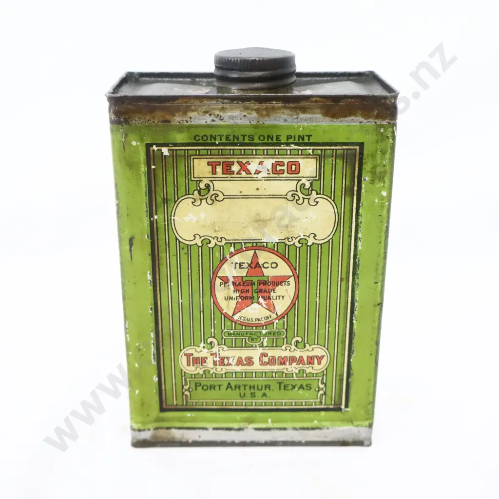 EARLY Texaco Oil Tin Image 1++