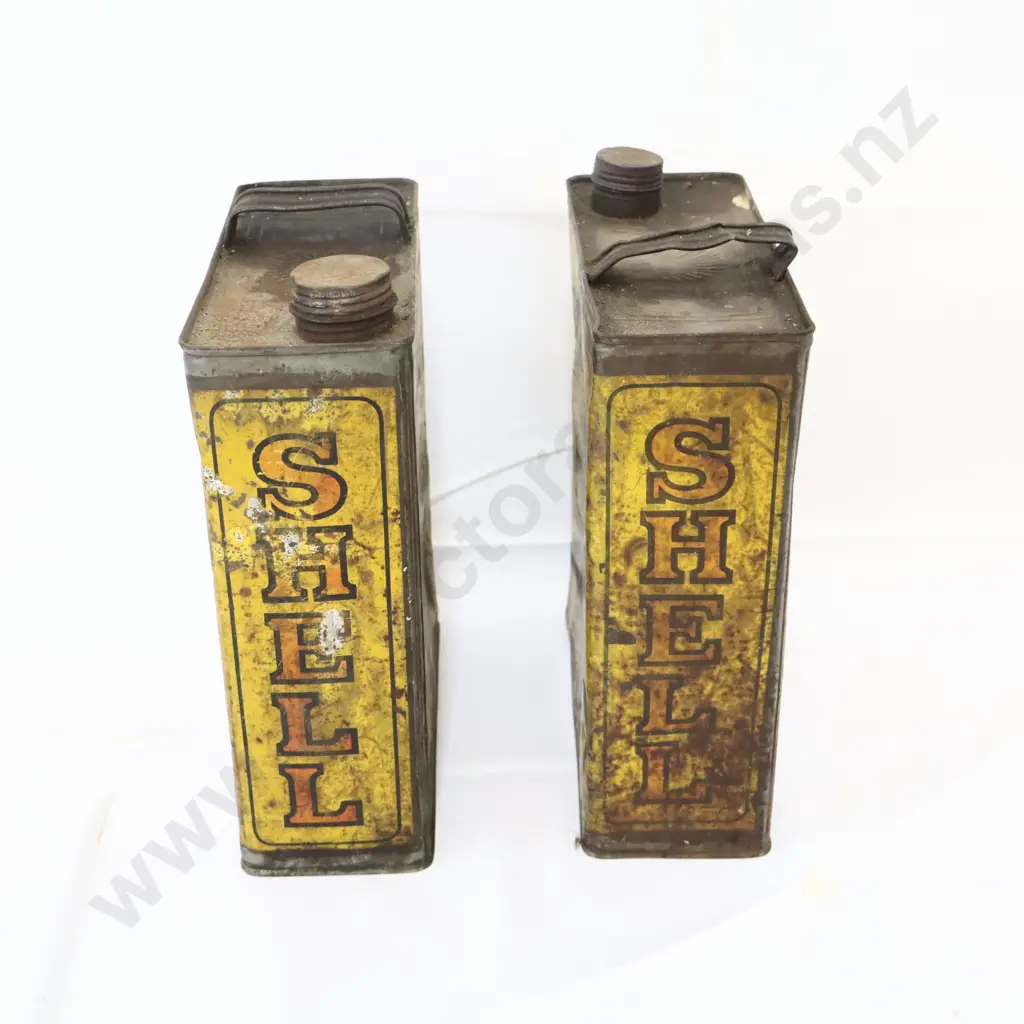 FULL SET 1930's Shell Oil Tins Single, Double, Triple and Golden Image 1++