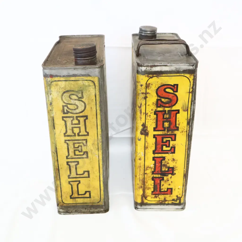 FULL SET 1930's Shell Oil Tins Single, Double, Triple and Golden Image 1++