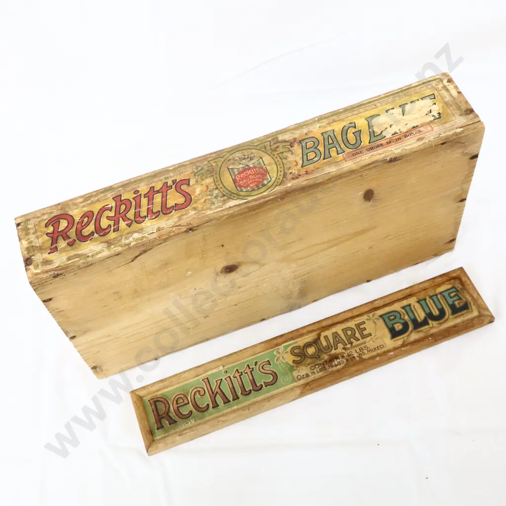 Reckitts Wooden Box with Small Wooden Sign Image 1++