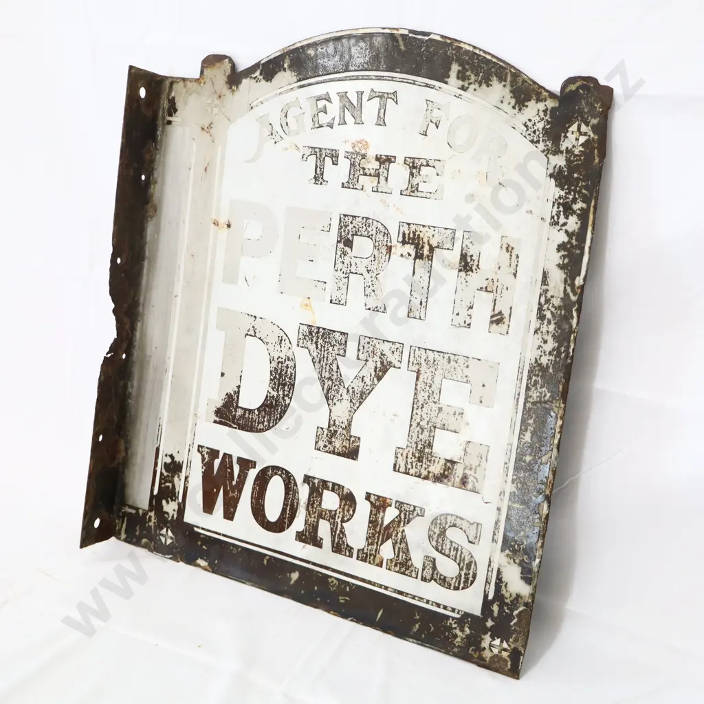 Perth Dye Works Enamel Sign Image 1++