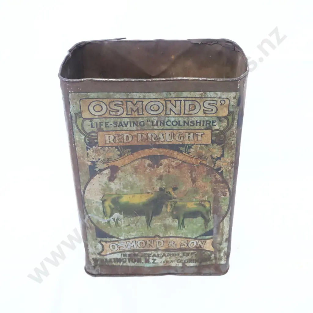 EARLY Osmond's Pictorial Tin A/F Image 1++