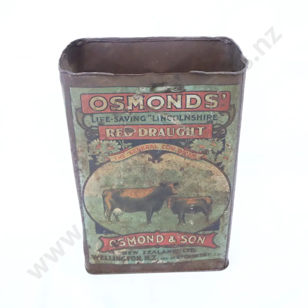 EARLY Osmond's Pictorial Tin A/F Image 1++