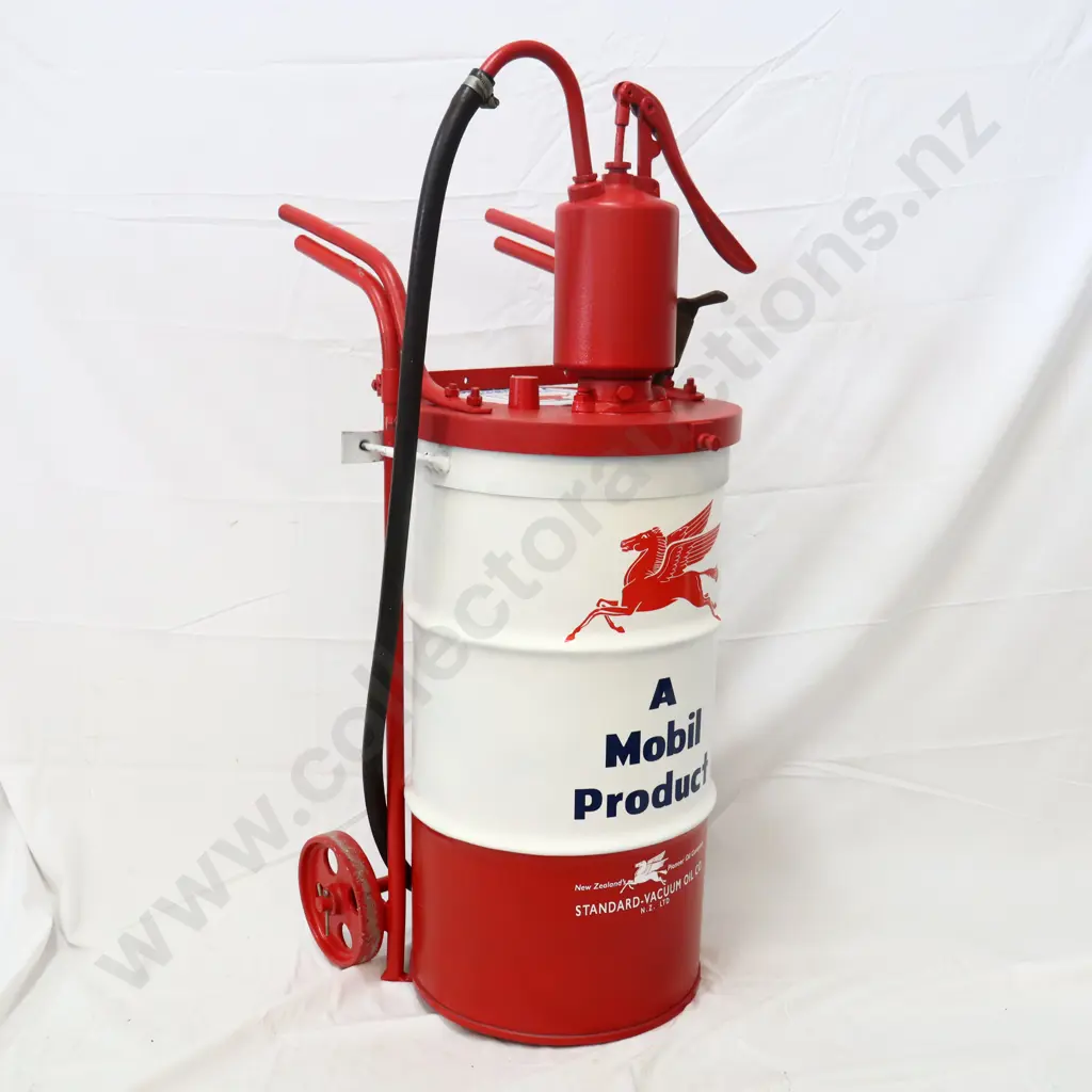 Mobil Oil Drum Pump And Trolley Image 1++