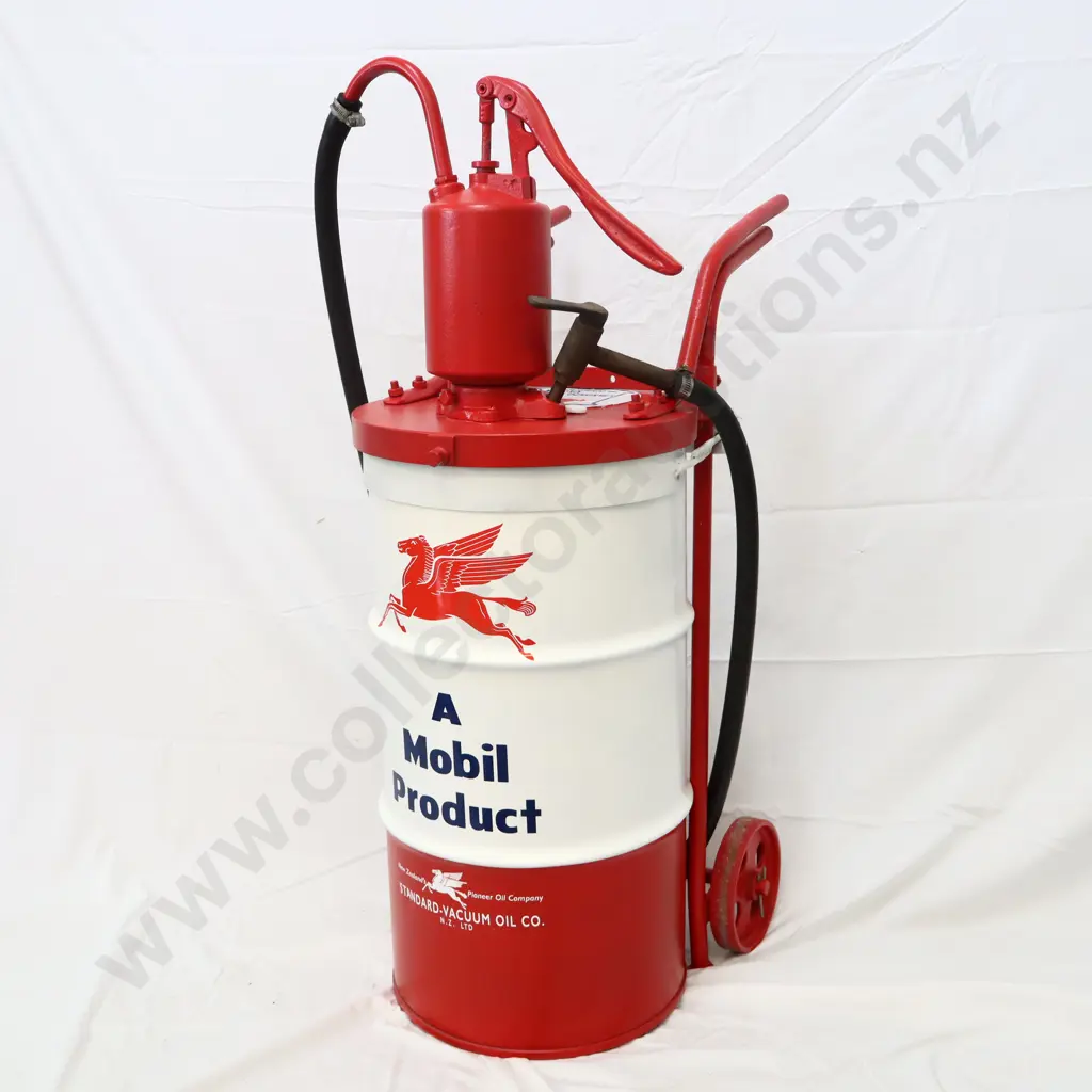 Mobil Oil Drum Pump And Trolley Image 1++