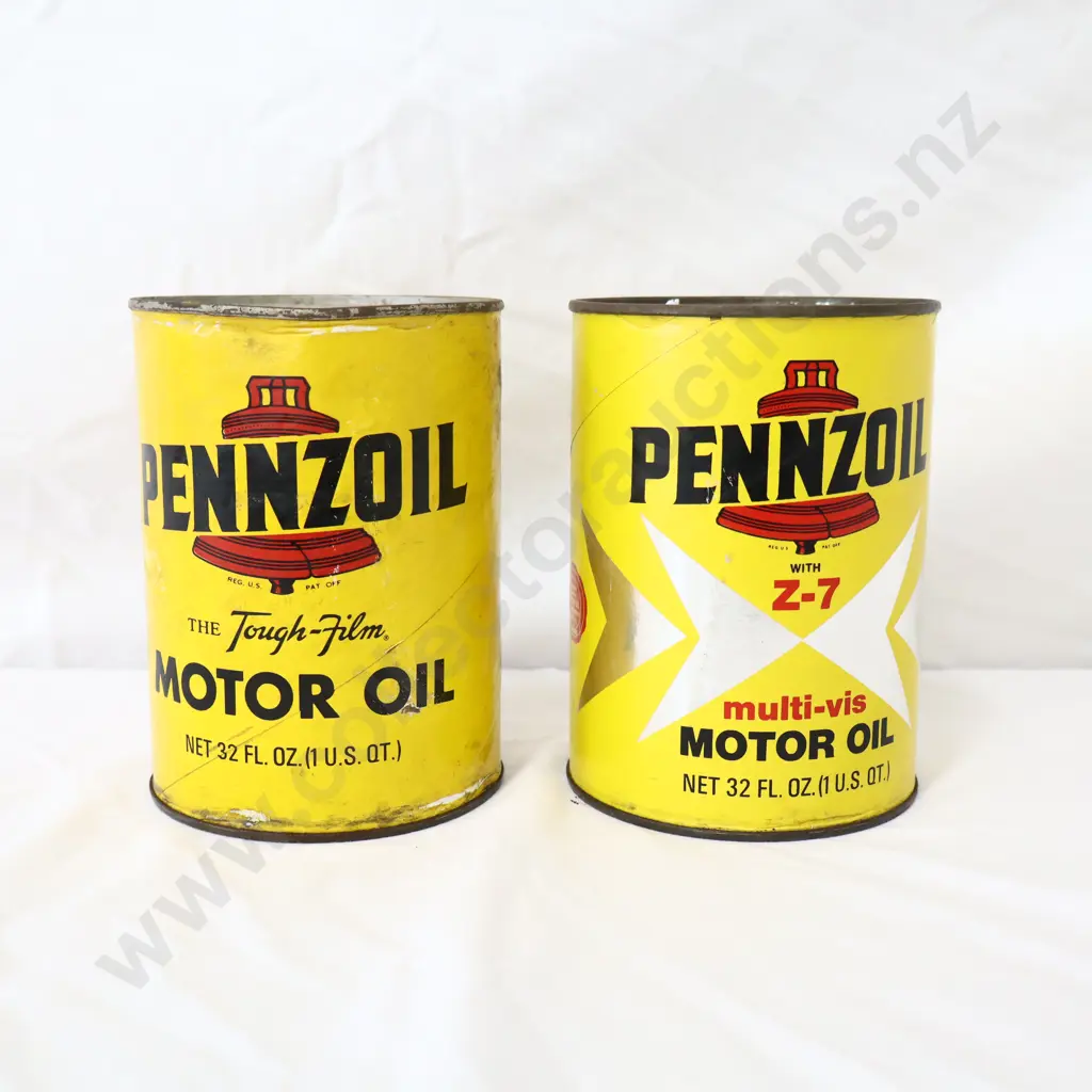 New Old Stock Pennzoil Oil Tins x 2 Image 1++