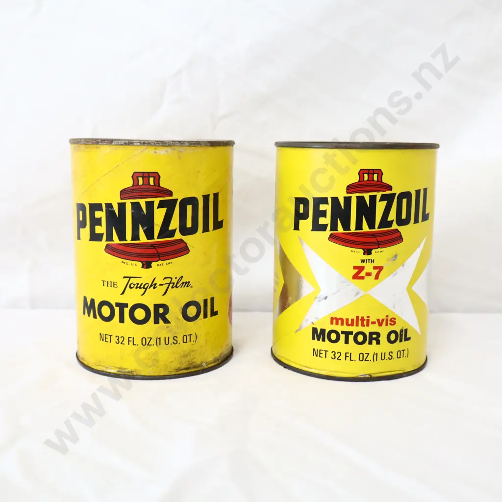 New Old Stock Pennzoil Oil Tins x 2 Image 1++