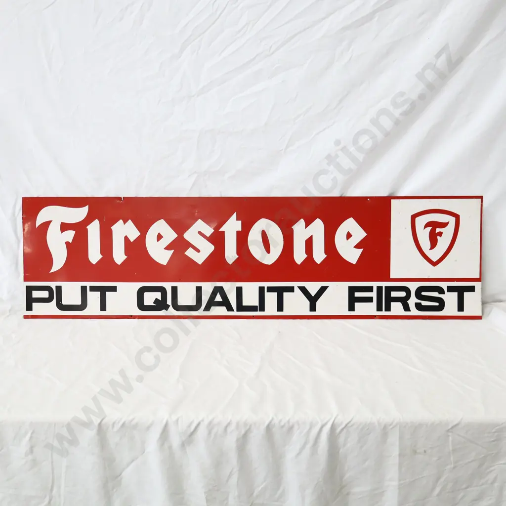 Firestone Put Quality First Tin Sign Image 1++