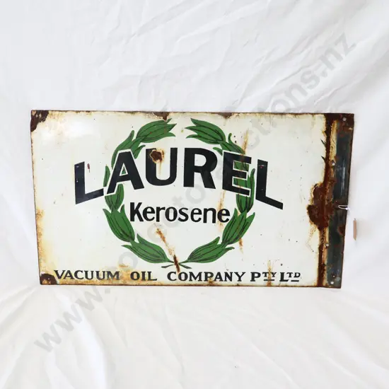 Laurel Kerosene Enamel Sign