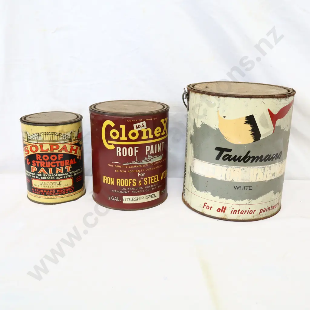 NEW OLD STOCK Taubman's Colones and Solpah Paint Tins Image 1++