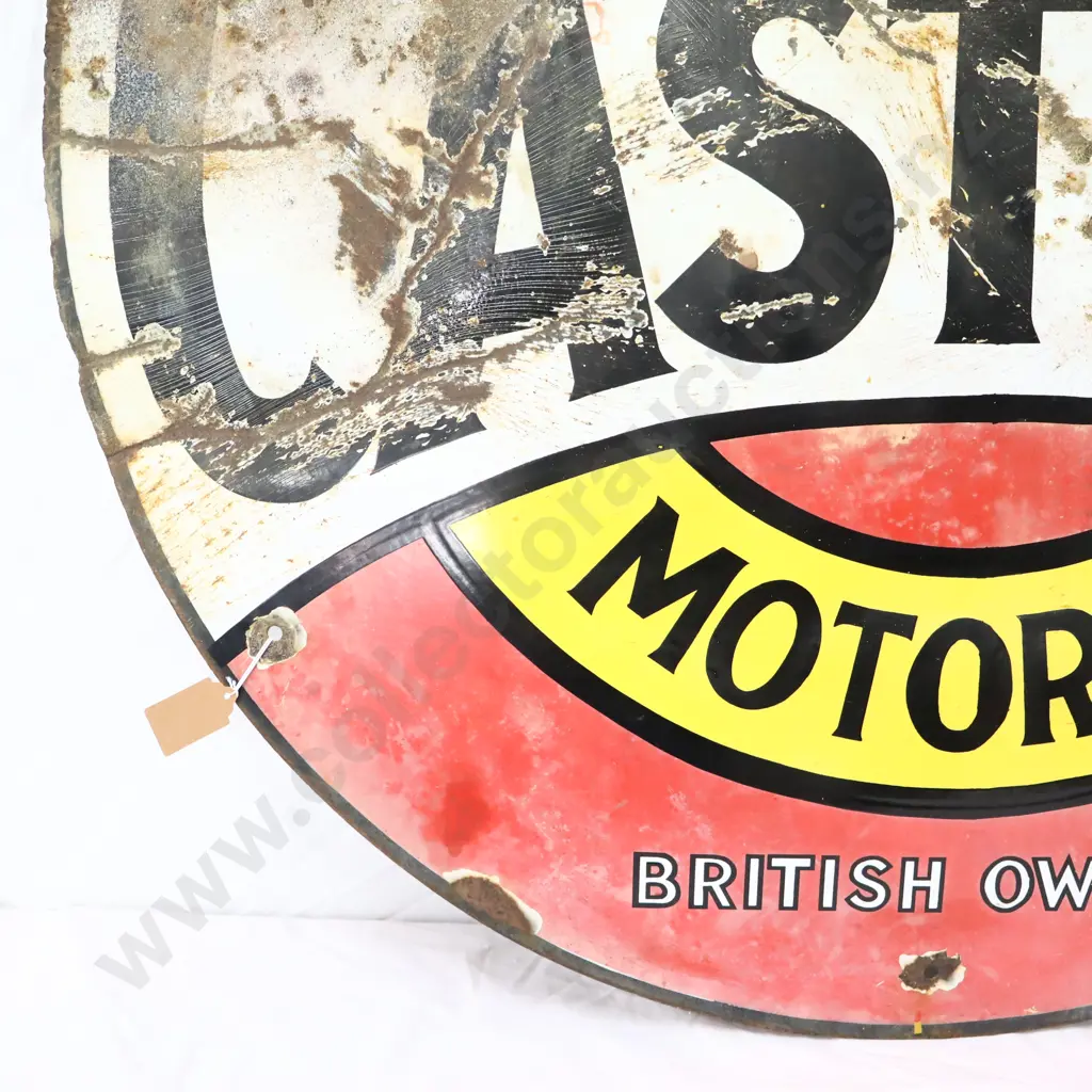 RARE LARGE Wakefield Castrol Enamel Sign Image 1++