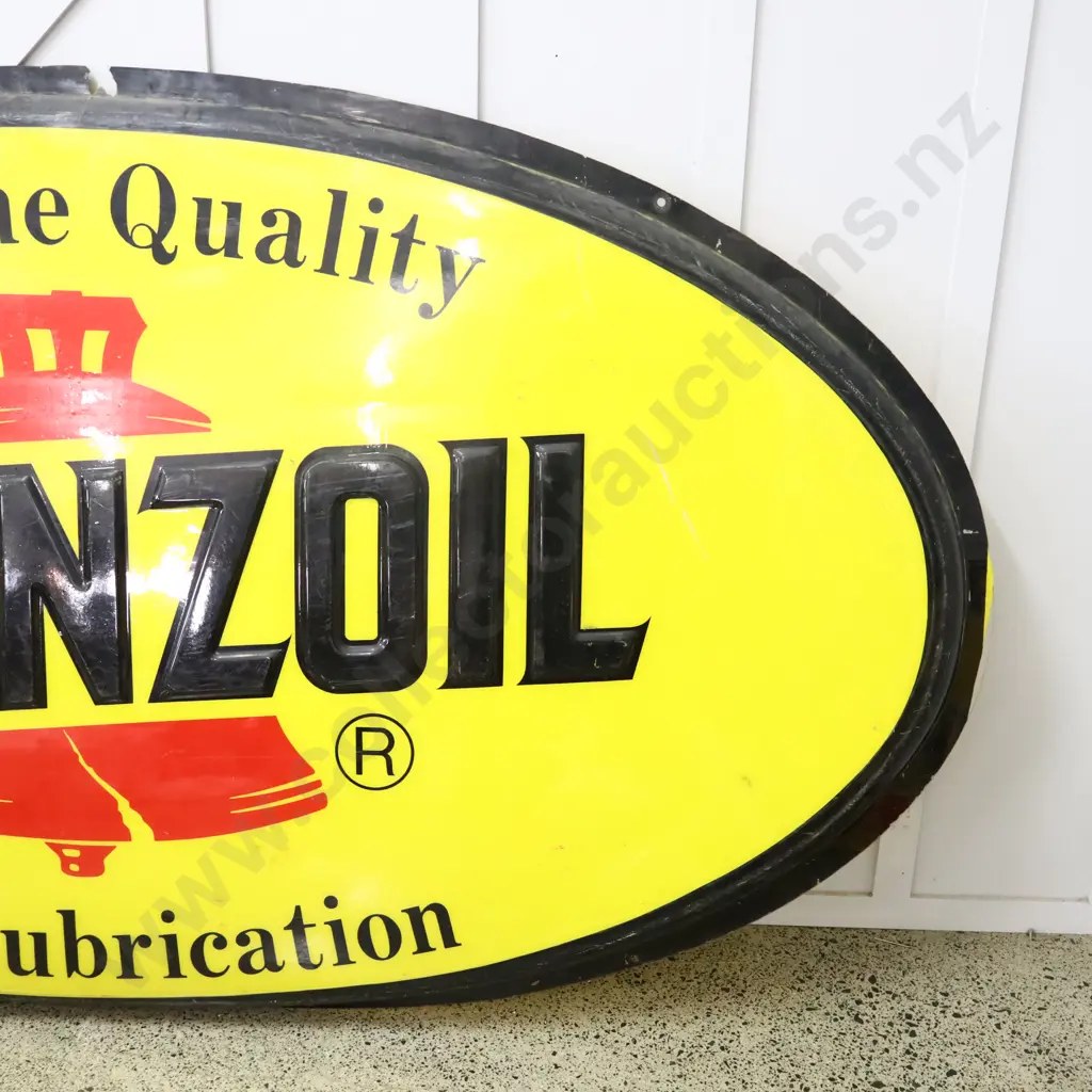 LARGE Pennzoil Oval Sign Image 1++