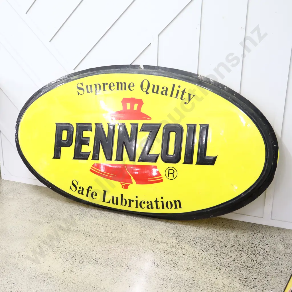 LARGE Pennzoil Oval Sign Image 1++
