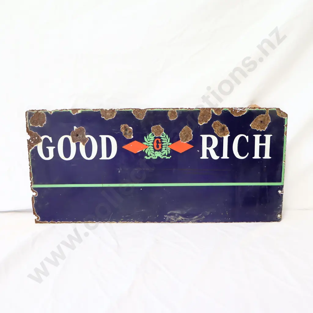 Goodrich Tires Enamel Sign Image 1++