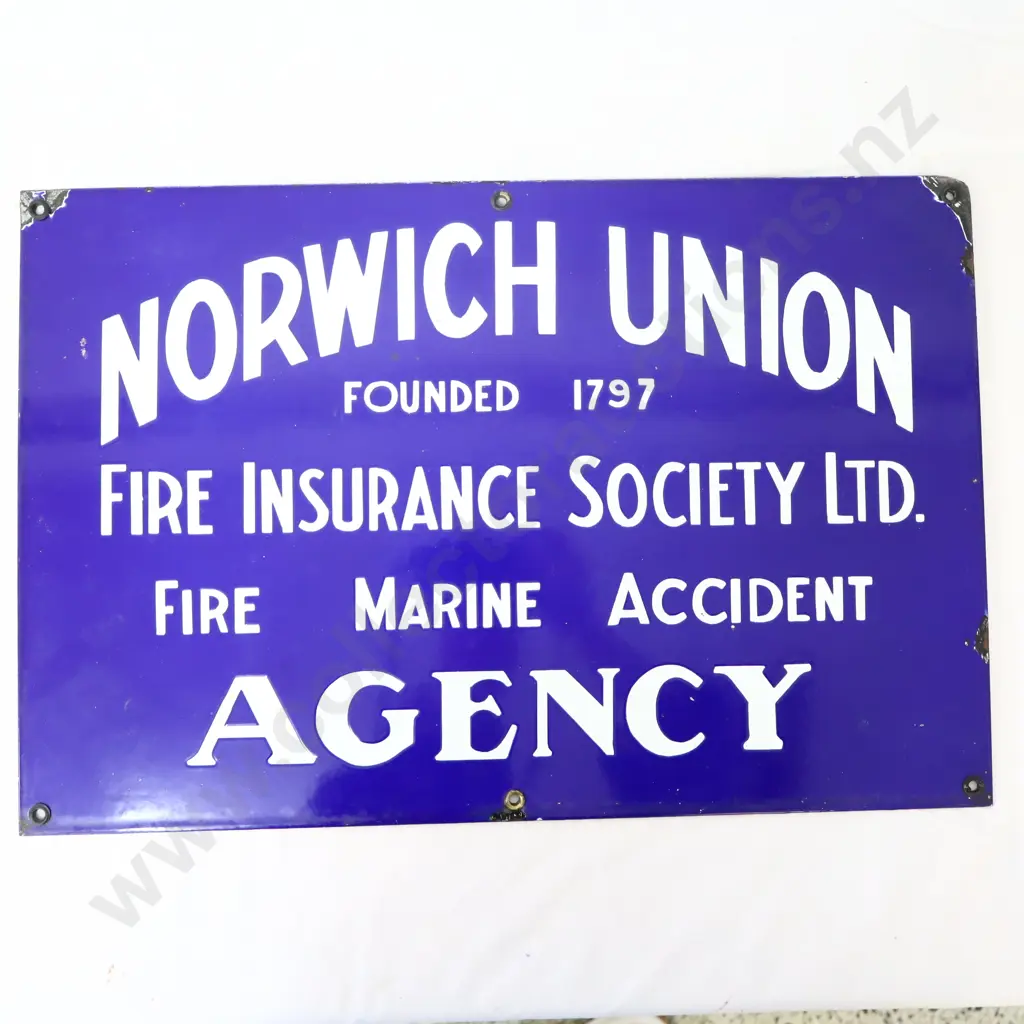 Norwich Union Enamel Sign Image 1++