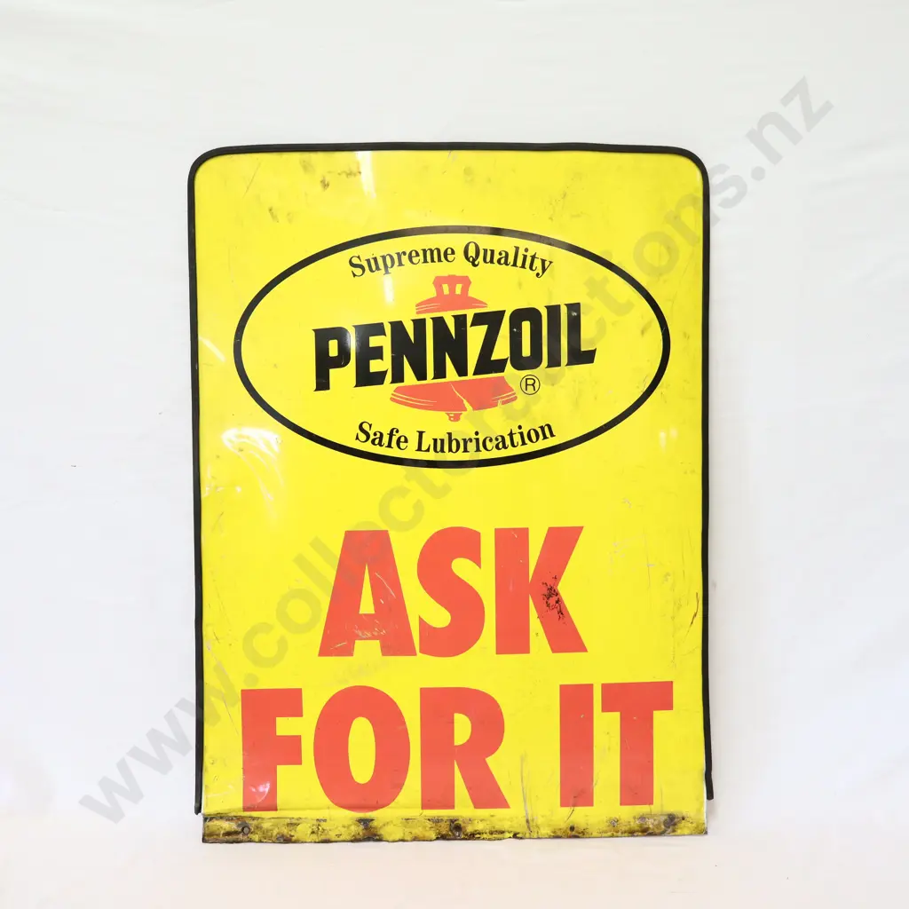 Pennzoil Curb Stand Sign Dated 1995 Image 1++