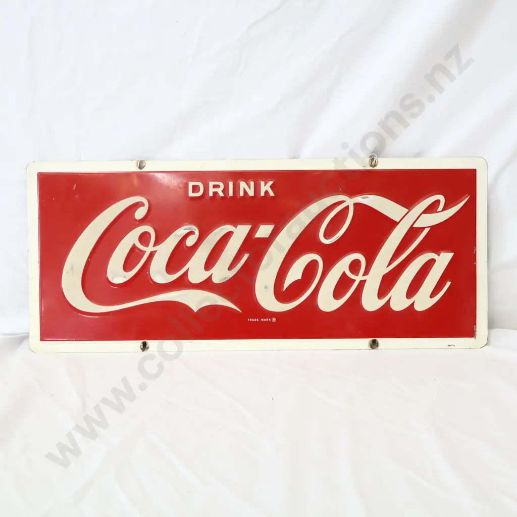 Steel Embossed Coca Cola Sign DRINK Image 1++