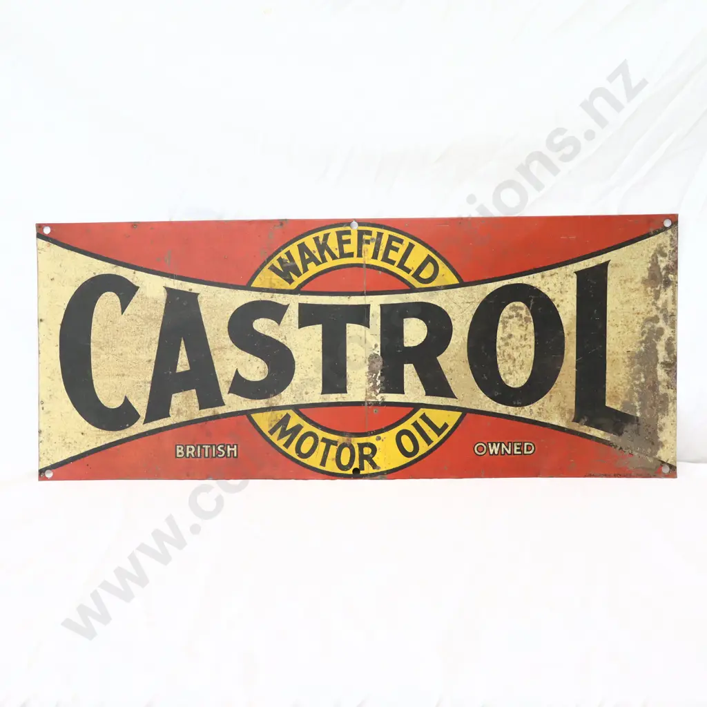 RARE EARLY Castrol Bowtie 12 Bottle Tin Rack Sign Image 1++