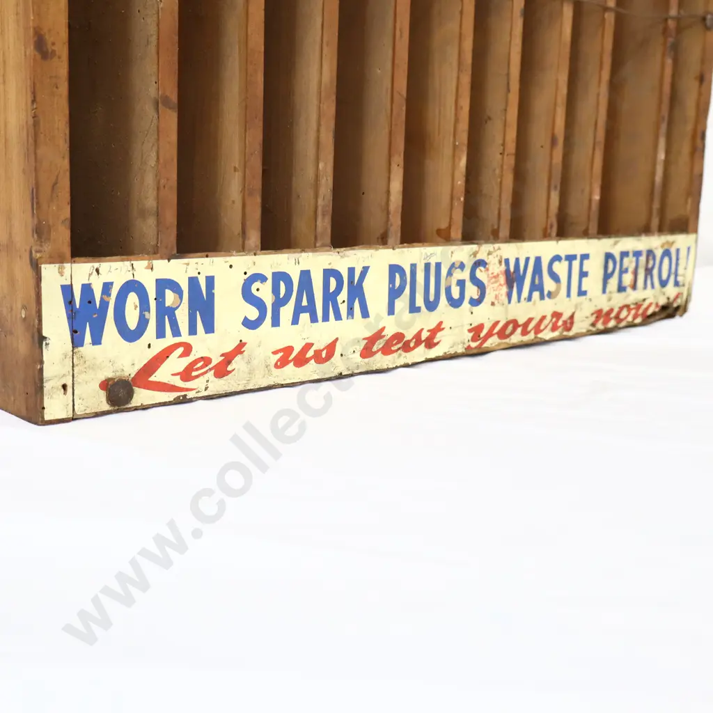 Worn Spark Plugs Waste Petrol Wooden Display Image 1++