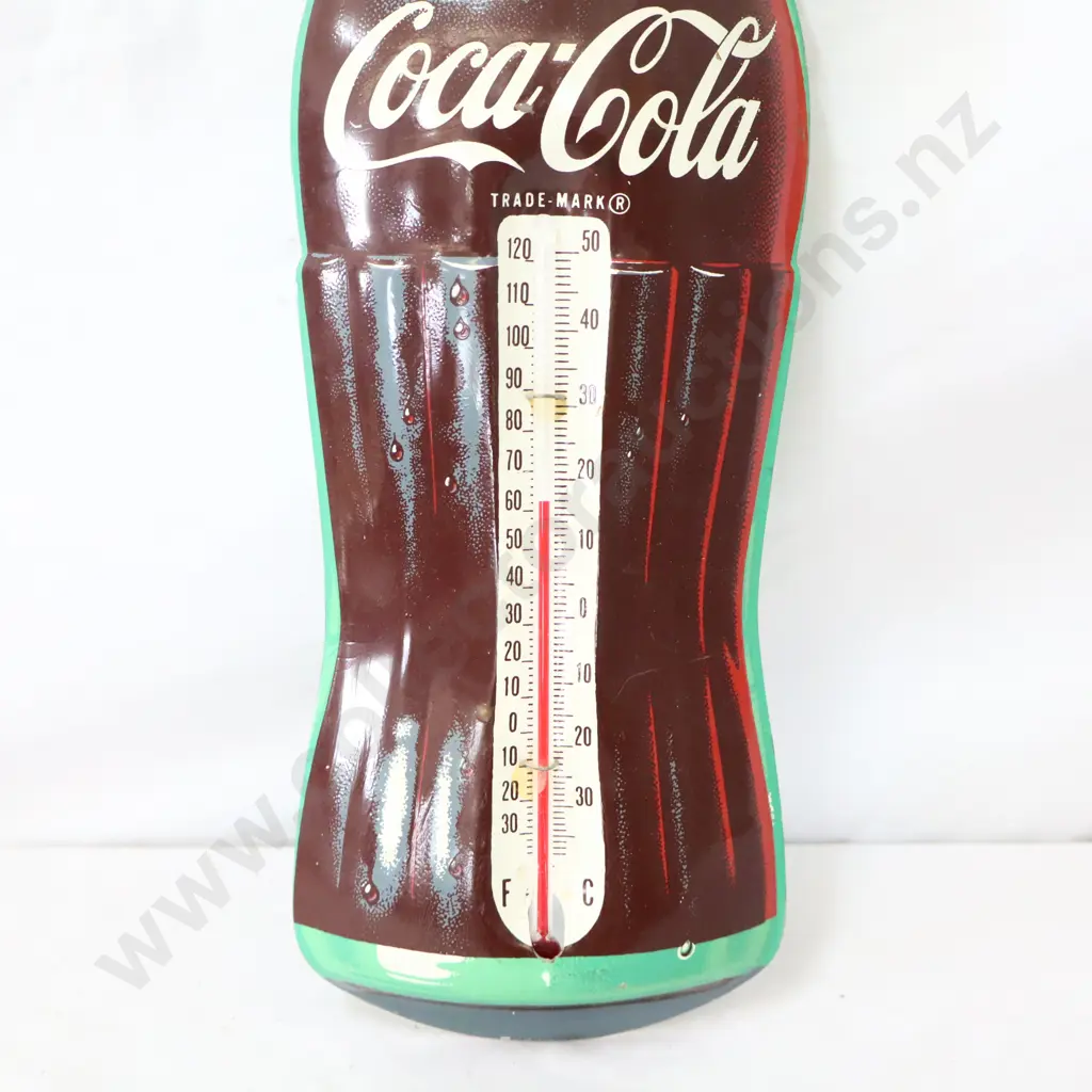 Pressed Tin Diecut Coca Cola Bottle Sign Image 1++