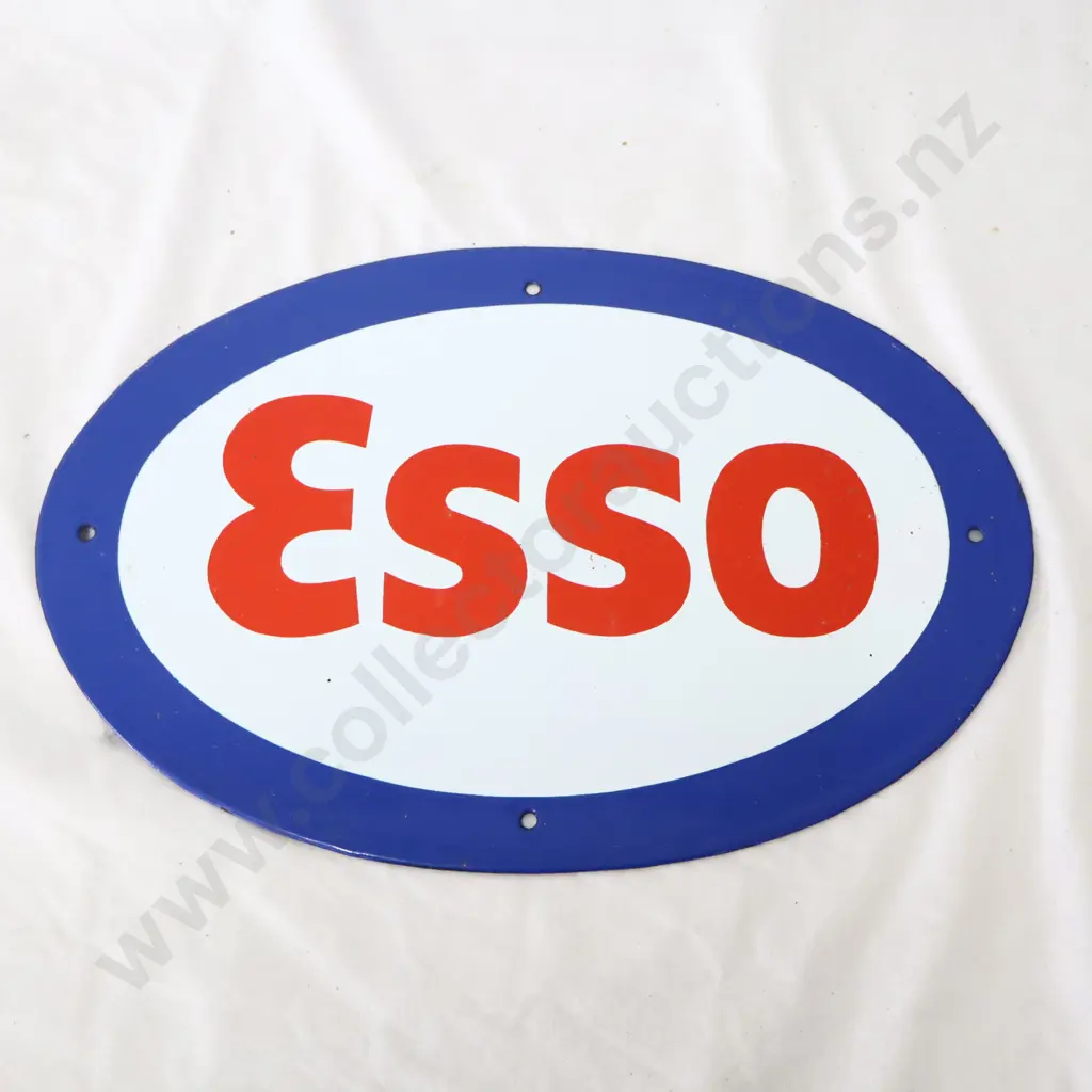 REPRODUCTION Enamel Esso Petrol Bowser Sign Image 1++