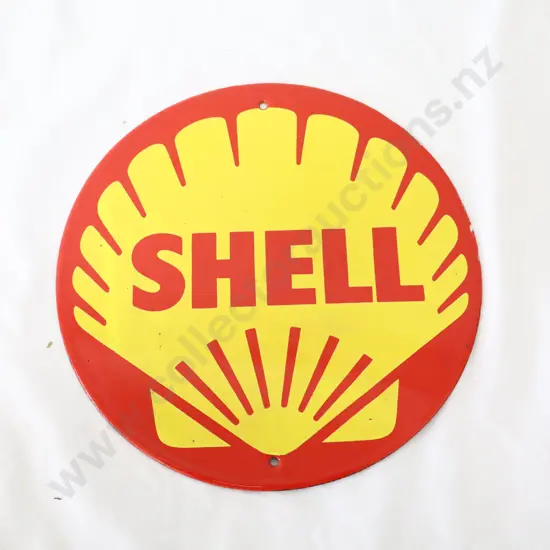REPRODUCTION Enamel Shell Petrol Bowser Sign