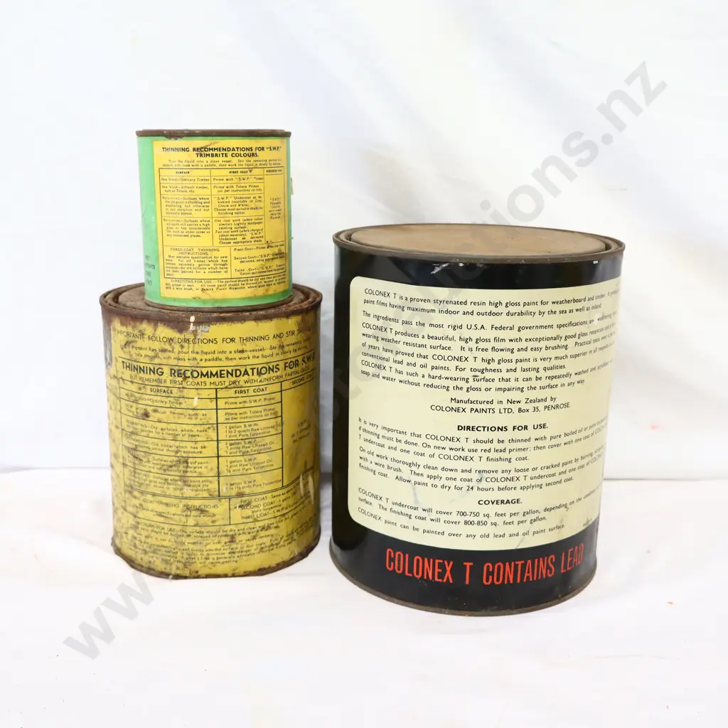 NEW OLD STOCK Colonex and Sherwin Williams Paint Tins Image 1++