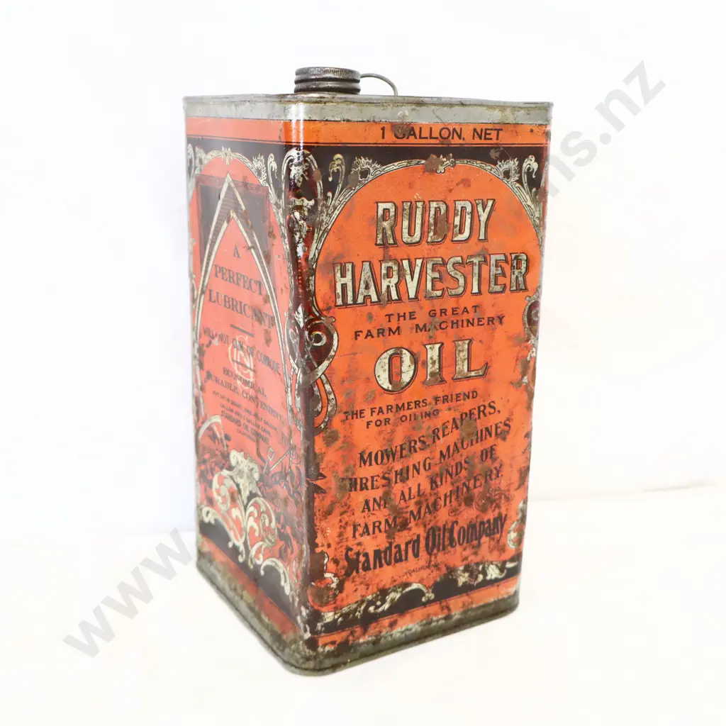 Pictorial Rudy Harvester Oil Tin Image 1++