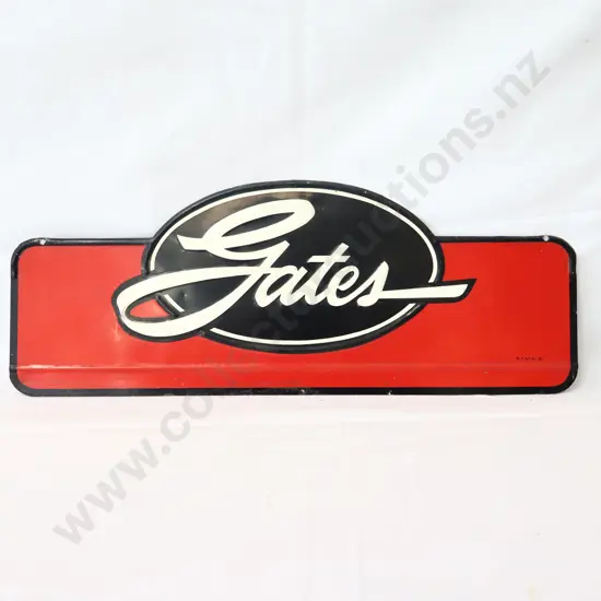Gates Belts Embossed Tin Sign Dated 1961