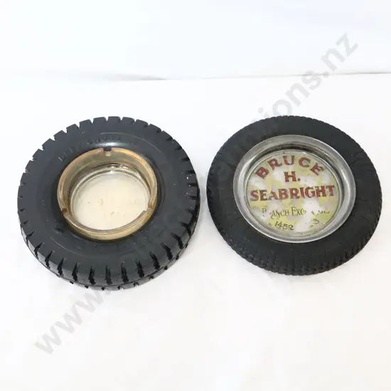 General And Bruce H Seabright Tyre Ashtrays