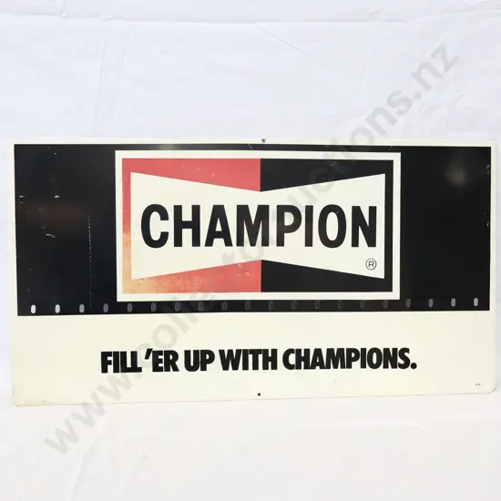 Champion Fill Er Up Tin Sign