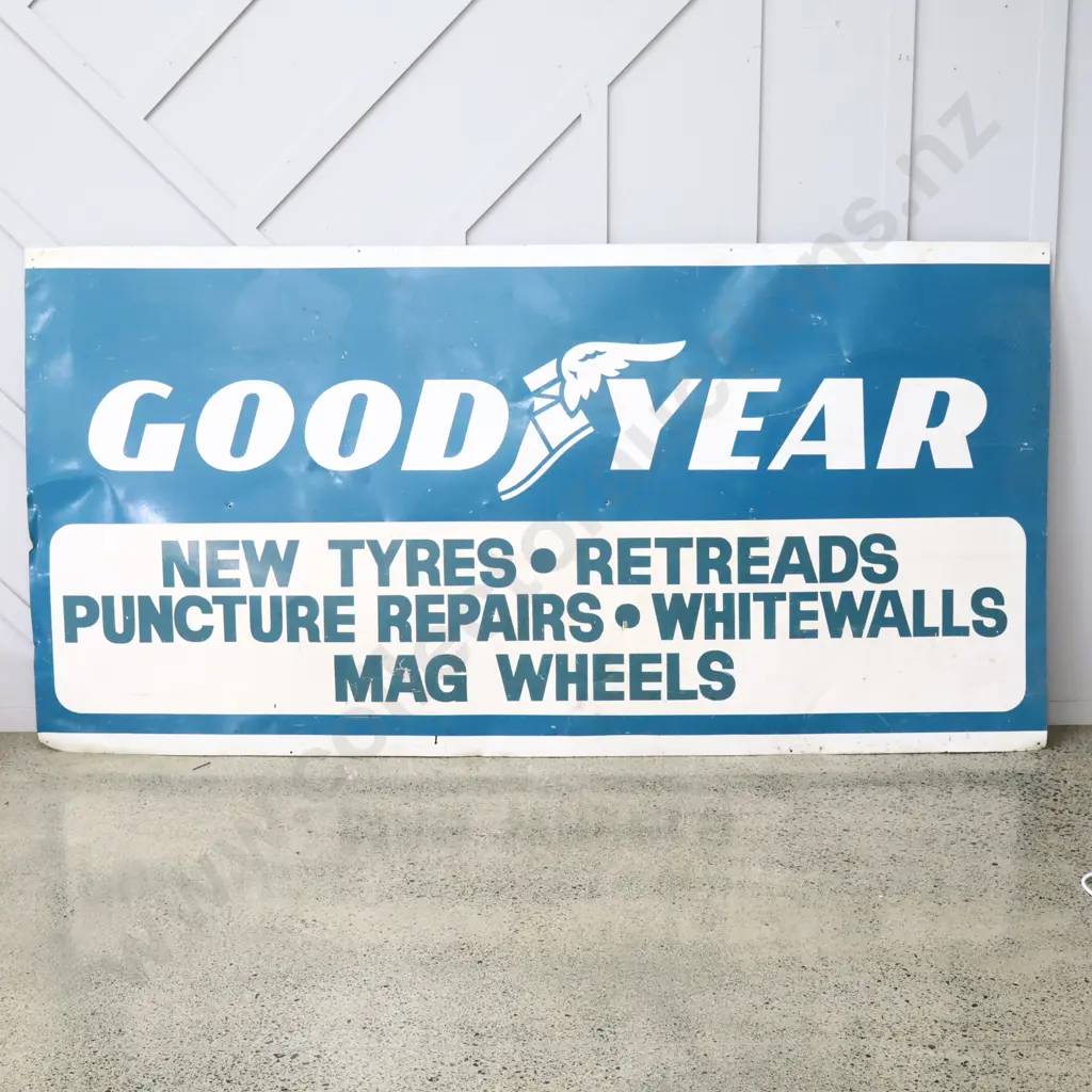 LARGE Goodyear Tin Sign Image 1++