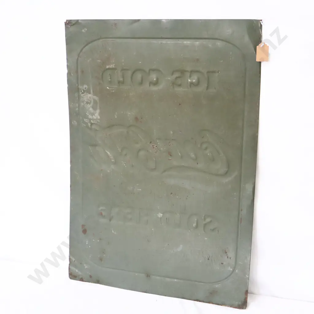 EARLY Ice Cold Coca Cola Sold Here Tin Sign Dated 1931 Image 1++