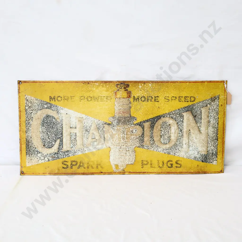 Early Champion Tin Sign Image 1++