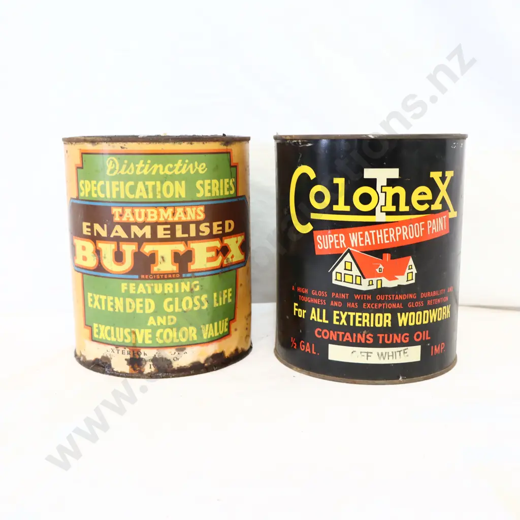NEW OLD STOCK Butex and Colonex Paint Tins Image 1++